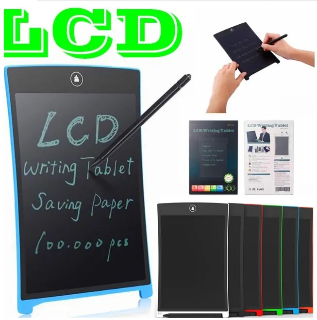 Nyaste LCD -skrivning Tablett Digital Digital Portable 8,5 tum Ritning Tablett Handskrivningskuddar Elektronisk surfplatta för vuxna barn barn