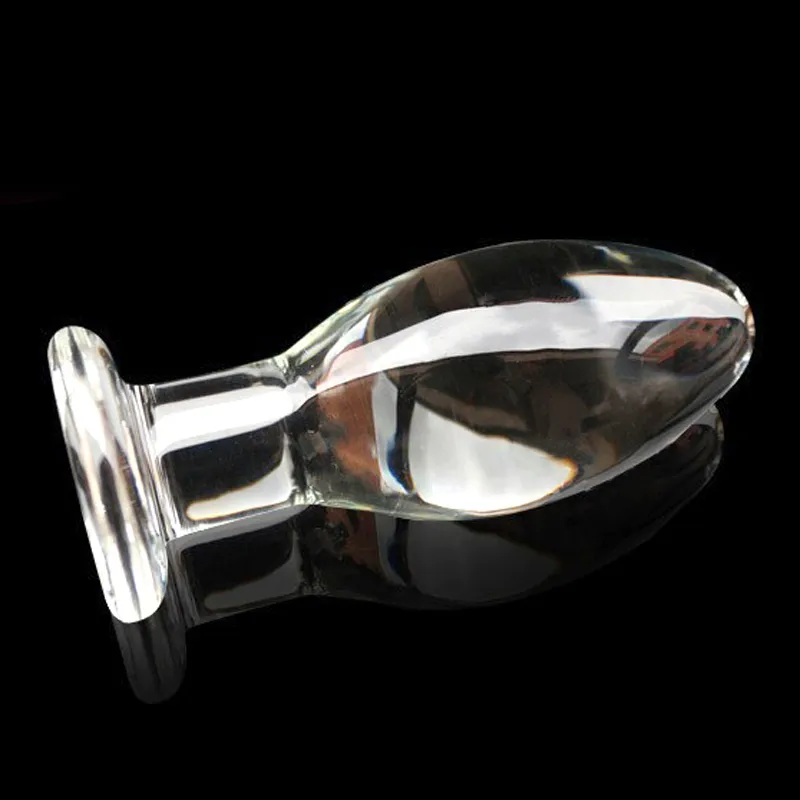 Dilatateur Anal lisse verre Transparent godemichet Anal Anus dilatateur bouchons jouet sexuel adulte pour femme 115*45mm masturbateur Anal 220413