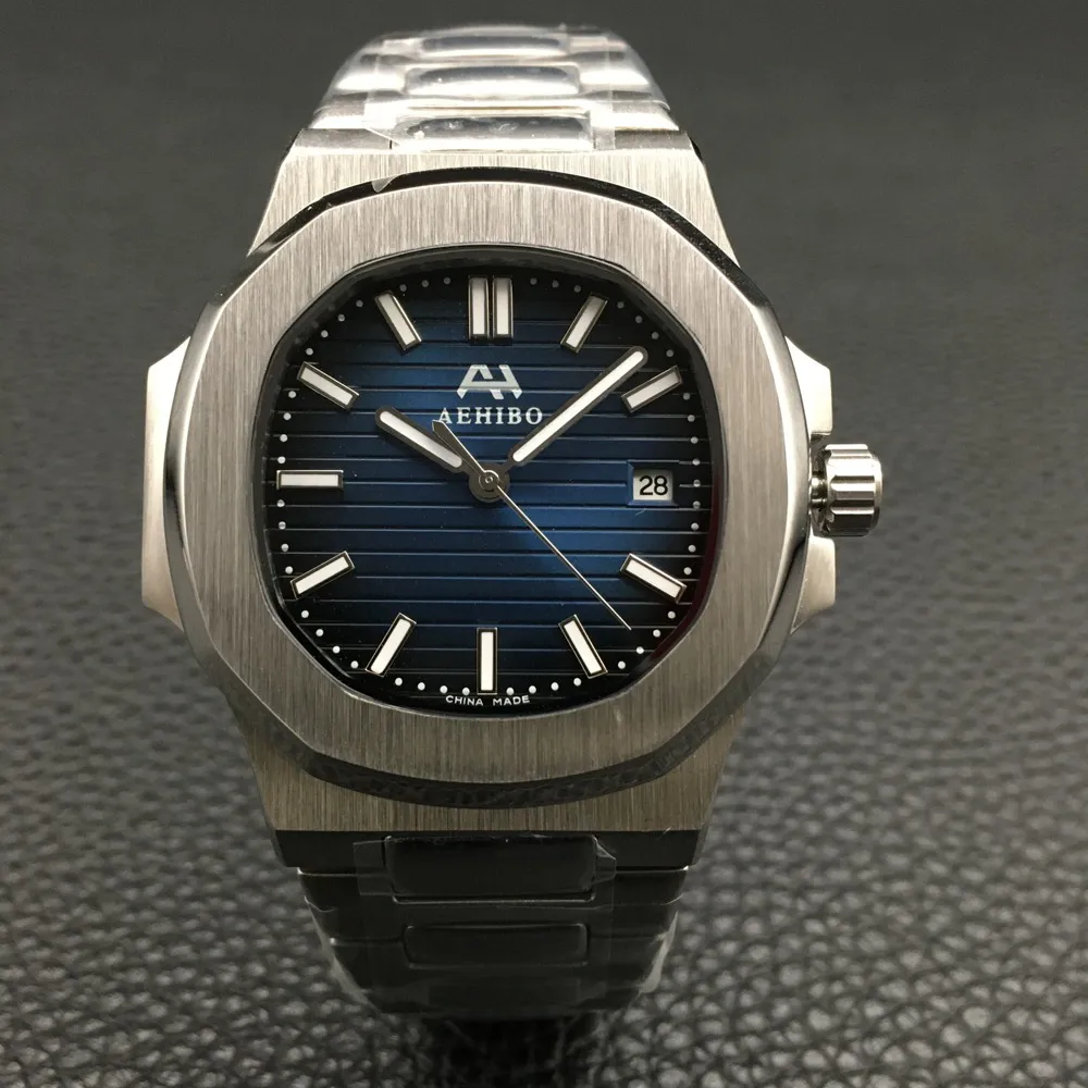 Оптовая 3 цвета высокого качества мужские часы синий циферблат азиатскую 2813 Движение 5711 Механический Transparent автоматические Наручные часы 40мм