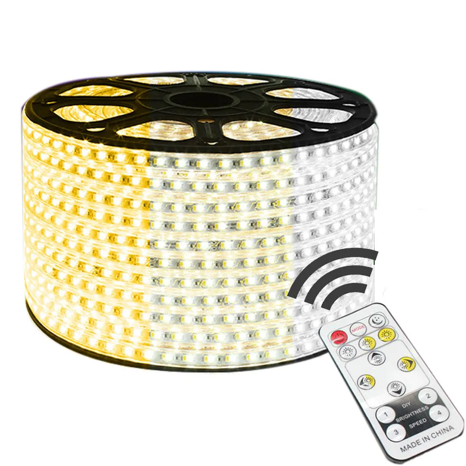 Pilot Dmimmer 5730 LED Strip Light 3 - Zmienna kolorowa 120leds / M LED Neon Line Light 220 V IP67 Wodoodporna Taśma LED EU