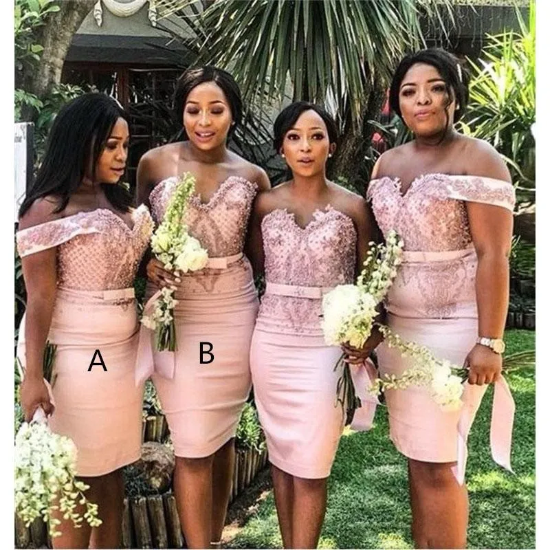Short african bridesmaid dresses on sale