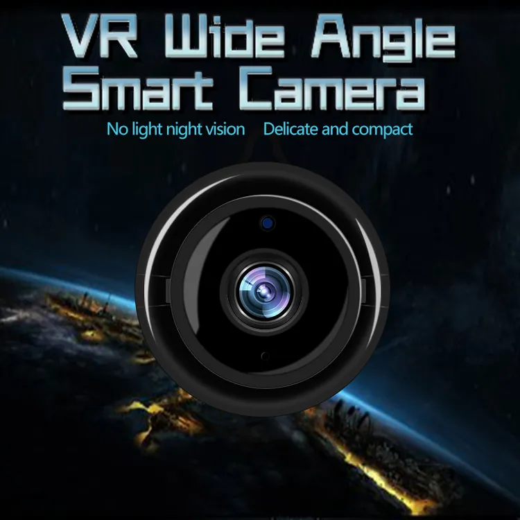 VR largo angular inteligente câmera sem fio delicado e compacto monitoramento remoto sem visão de noite leve