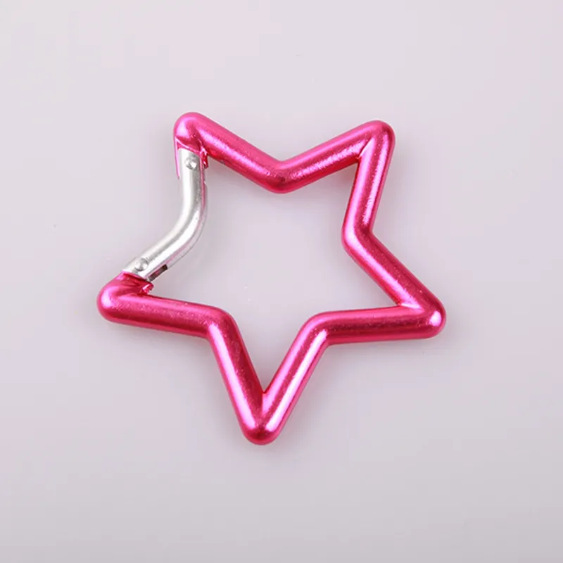 5# Size Outdoor Camping Equipment Locking Star Keyring Quickdraw Heart  Shape Carabiner Keychain Carrie Fisher Hook From Flyw201264, $0.33