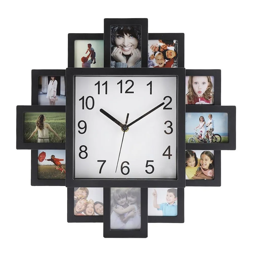 Fotoram Väggklocka 2019 Ny DIY Modern desigh konst bild klocka vardagsrum heminredning horloge y200109