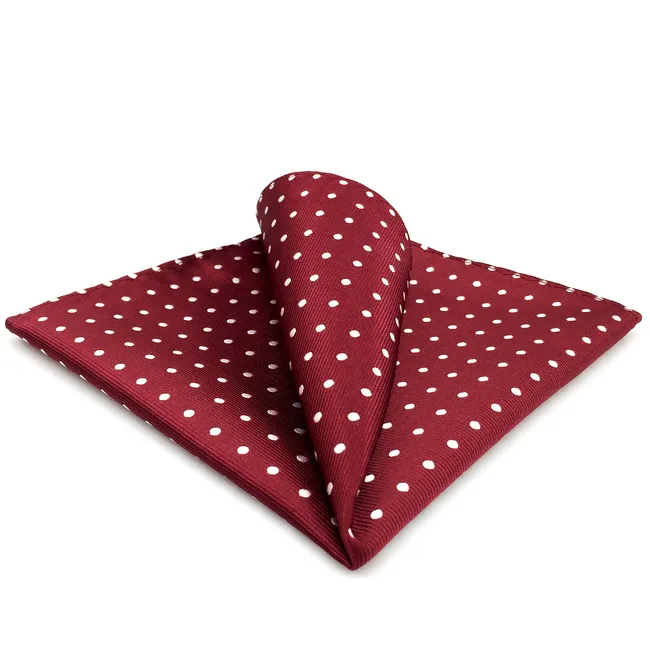 Bianco Pocket KH15 Dots Dotty Marrone Red Piazza Mens cravatte tessute jacquard Hanky