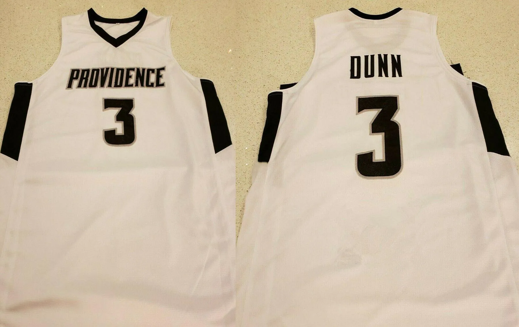 Kris Dunn # 3 Providence Braci White College Retro Koszykówka Jersey Męskie Szyte Niestandardowe Koszulki Nazwa Nazwa