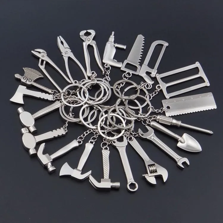 Trendy Metal Stainless Steel Wrench Key Chain Ring Spanner Keyring