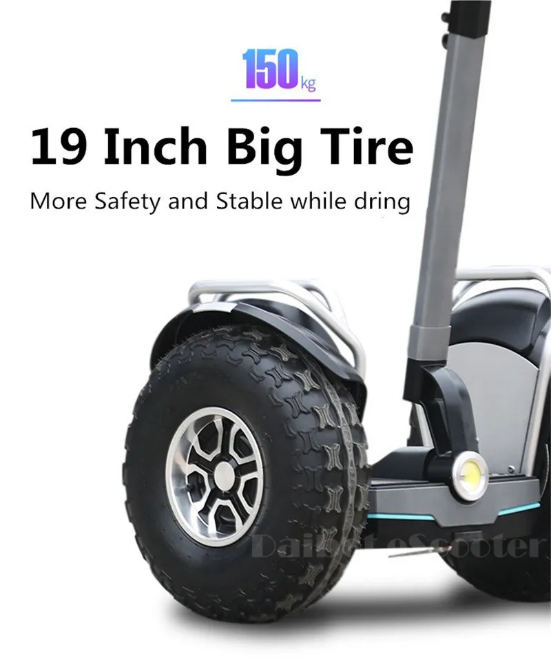 Daibot 2019 New Powerful Electric scooter Two Wheels Double Driver 60V 2400W Off Road Big Tire Adults Hoverboard Scooter (6)