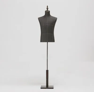 Mode Männlich Mannequin Körper Halbe Länge Modell Anzug, Hose, Halterung, Display Bekleidungsgeschäft Holz Dase Höhenverstellbar DIY Xiaitextiles Mann Tuch D146