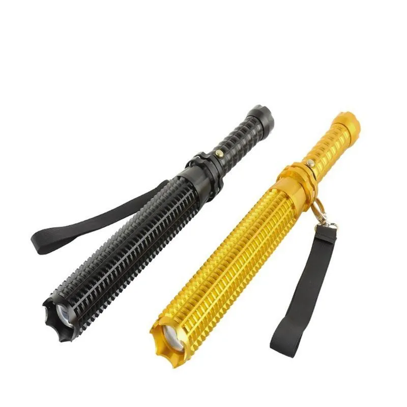 Q5 Flashlight Torches led telescopic mace lengthened body guard belt safety hammer billiard stick Tactical flashlight