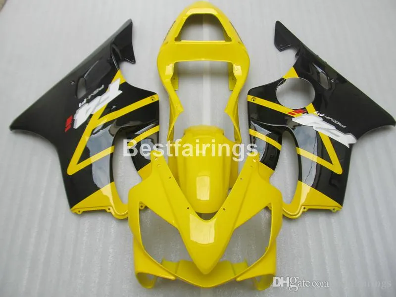 Injektionsgjutningsmaskin för Honda CBR600 F4I 01 02 03 Gula svarta Fairings Set CBR600F4I 2001 2002 2003 HW03