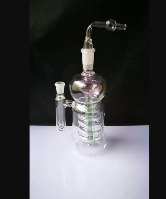 Nouveau narguilé de fil de disque de gourde de prise, bongs en verre en gros, conduites d'eau en verre de brûleur à mazout, accessoires de tuyau de fumée