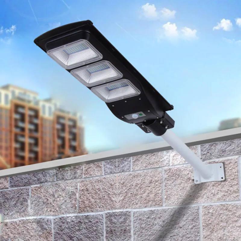 Solar LED rua luzes 30W / 60W / 90W LED Solar Luz PIR Motion Sensor Lâmpada sincronismo + impermeável remoto para Plaza Jardim Quintal