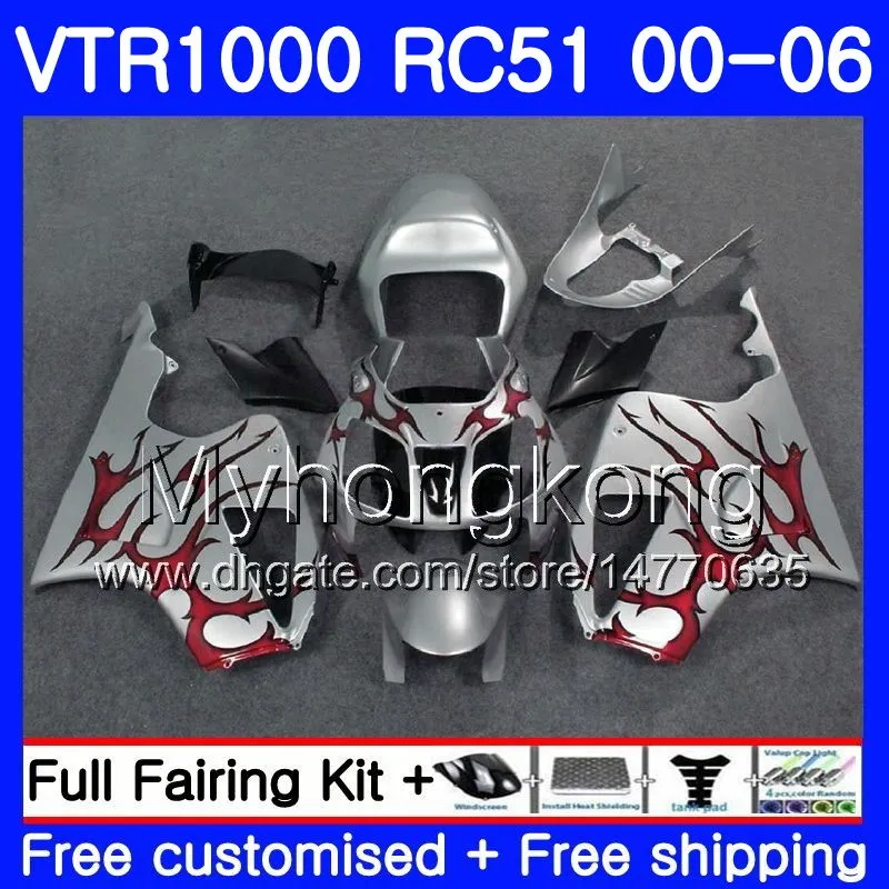 HONDA Simli kırmızı yeni VTR 1000 Kiti RC51 2000 2001 2002 2003 2004 2005 2006 257HM.47 RTV1000 SP1 SP2 VTR1000 00 01 02 03 04 05 06 Fairing