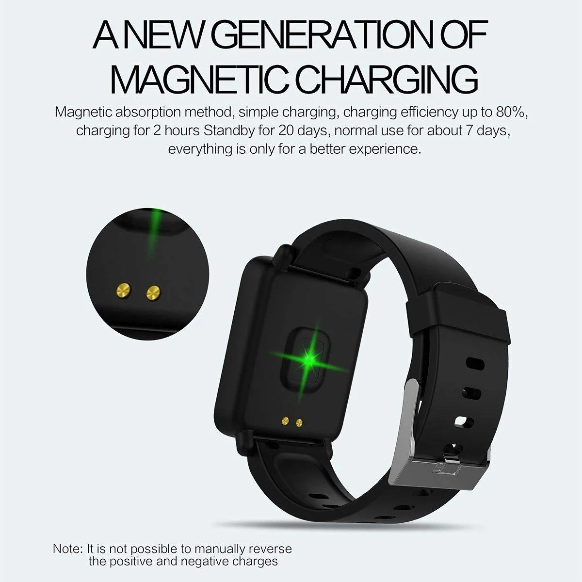 Waterproof Bluetooth Id116 Smartwatch With Heart Rate And Blood