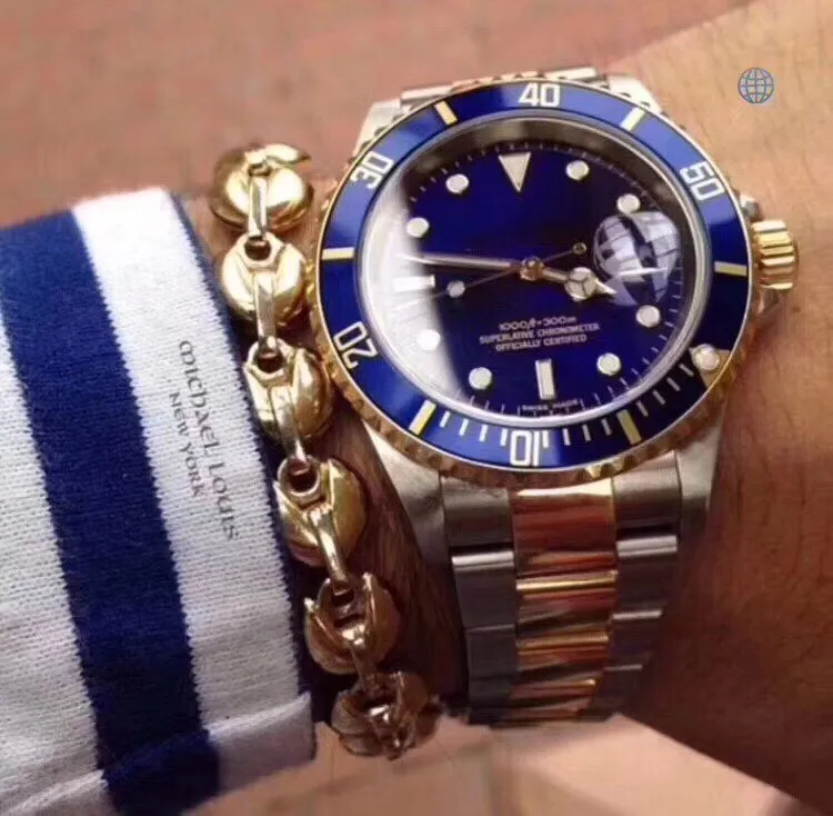 U1 Фабрика Лидер продаж Наручные часы с сапфировым синим керамическим безелем из нержавеющей стали 40 мм Автоматические механические мужские часы