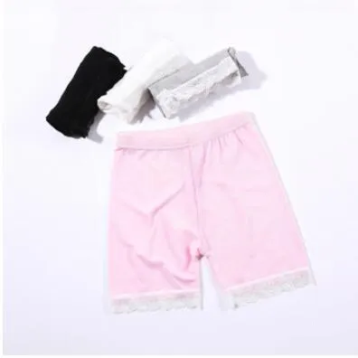 Summer Fashion Girls Cotton Lace Safety Toddler Leggings With