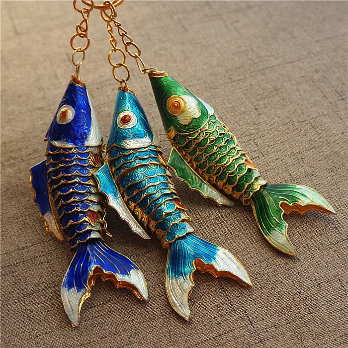 5,5 cm 8.5cm Sway Koy Koi Key Chaveiro Chaveiro Esmalte Animal Animal Carpa Chaveiro Com Caixa De Peixe Keyring Presentes Para Convidado Do Casamento