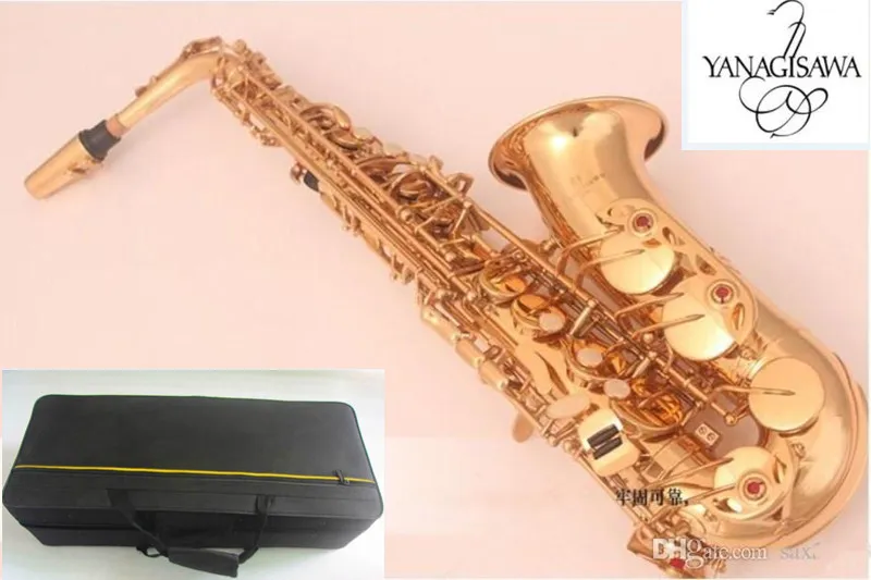 Japanska Yanagizawa A-992 Ny saxofon E Plat Alto High Quality Alto Sax Super Professional Musical Instruments Munstycke och fodral