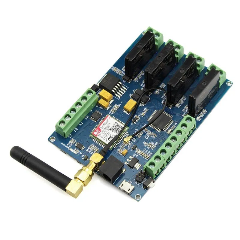 Freeshipping GPRS GSM Iot Board z przekaźnikami SIM800C Przełączniki Projekty bezprzewodowe DIY Kit Zintegrowana kartka Micro SIM Card