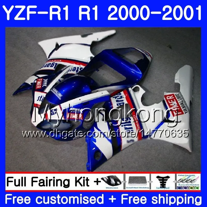Body For YAMAHA factory blue hot YZF 1000 YZF R 1 YZF-1000 YZFR1 00 01 Frame 236HM.3 YZF-R1 00 01 Bodywork YZF1000 YZF R1 2000 2001 Fairing