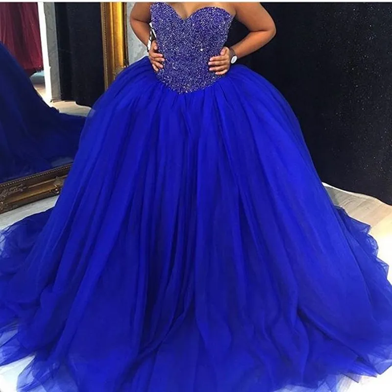 Brillante Royal Blue Ball Burgoundy Quinceañera Vestidos de fiesta Tulle Beading Lechas Larga Dulce 16 Vestido Brillante Royal Blue Ball Burgoundy Quinceañera Vestidos de fiesta Tulle Beading Lechas Larga Dulce 16 Vestido