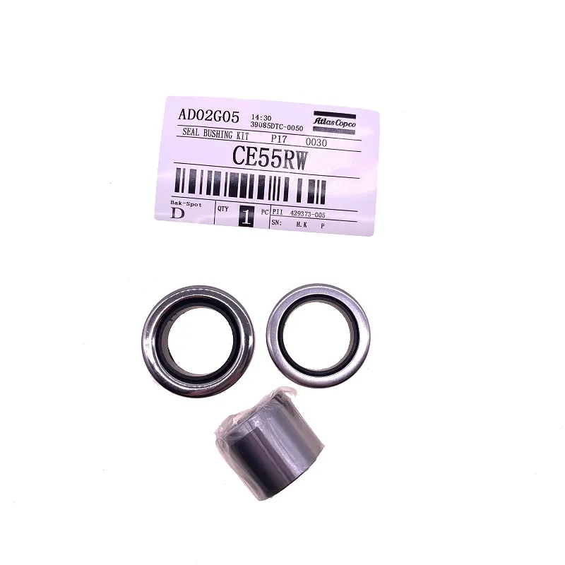 2Sets/Lot GHH Rand Ce55RW Airend Rebuilding Overhaul Repair Kit 2st Ptfe Oil Seal +1pc Shaft Sleeve