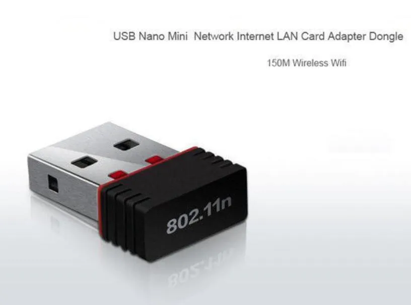 150m Adaptador sem fio WiFi USB 150 Mbps IEEE 80211N G B Mini Antena Adaptadores Chipset MT7601 8188 Card66601670