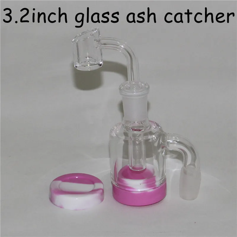 14mm 18mm Cam Geri Retaim Catcher Handmake ile 14mmMale Ortak Sigara Kuvars Banger Nail Dab Rig Bong Için