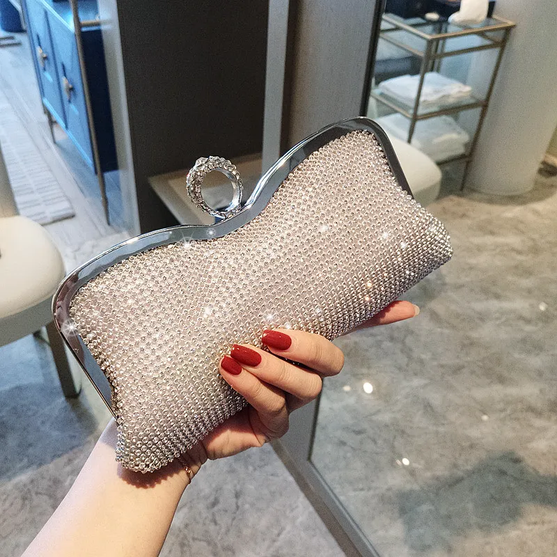 Elegant Glitter Clutch Evening Bags for Women Formal Bridal Wedding Clutch  Purse Prom Cocktail Party Handbags(Silver) - Walmart.com