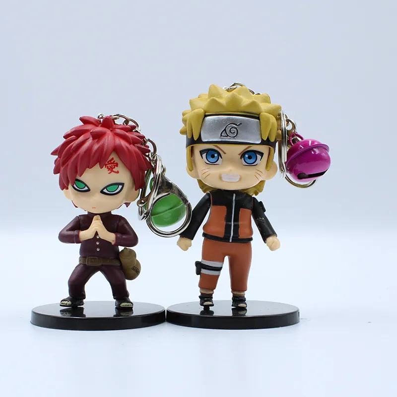 Mini Figuras Chave Anel Naruto Toy Sasuke Kakashi Gaara Chaves Cadeia Com  Sino Pequeno Pingentes Fivela Dos Desenhos Animados 5 75qqa O1 De $9,61