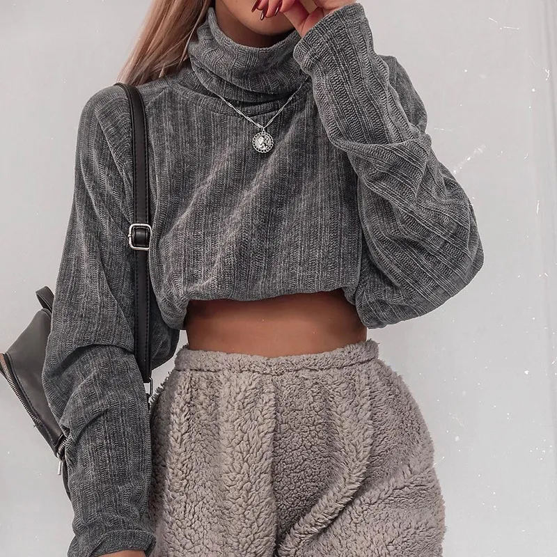 BKLD 2019 jesień zimowy sweter kobiety dzianiny sweter sweter z długim rękawem Turtleneck Jumper pull femme kobiety luźno