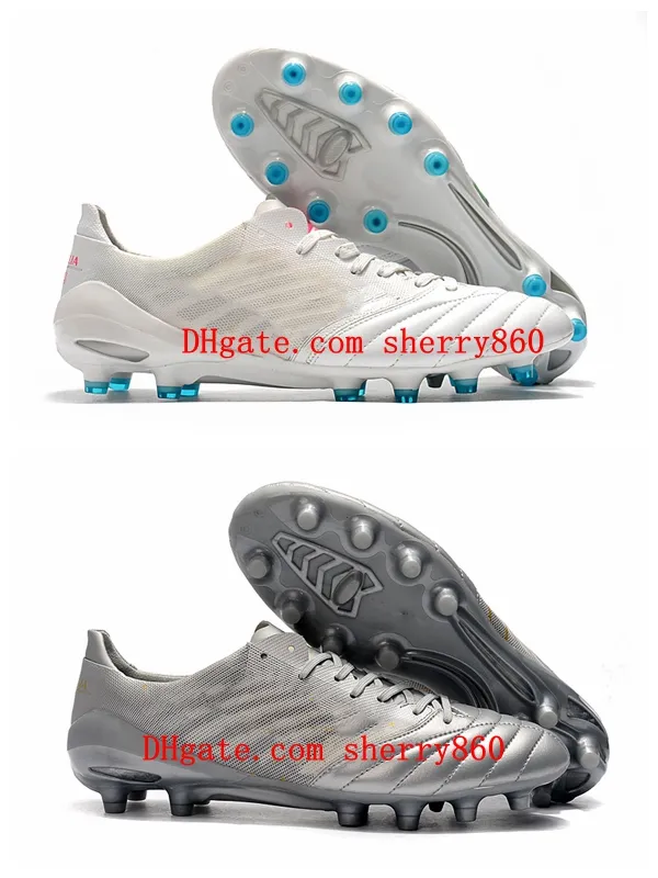2021 fotbollsskor kvalitet herr Morelia Neo II FG klossar läder fotbollsskor scarpe da calcio vit