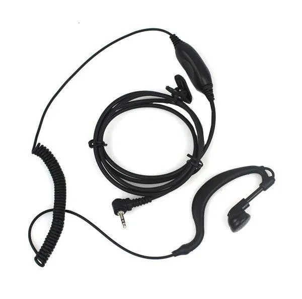 1 PIN PTT Earpiece MIC FOR Motorola Radios Curl Line 2.5mm T6200 T6210 T6220 T6250 T6300 T6400 T7200 Black C021 Alishow 20