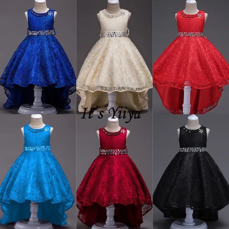 Vestidos de flores para ni a color burdeos azul negro champ n elegantes vestidos de fiesta para ni os vestido de desfile de comuni n L093 3