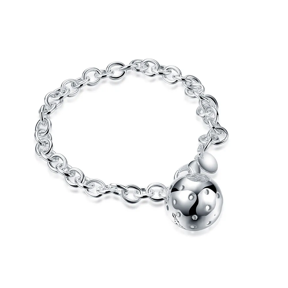 Klasyczne Bransoletki Drop Hollow Pięć Spiczasta Gwiazda Posrebrzane Bransoletki 925 Silver Charm Bransoletka dla Unisex Biżuteria Party Prezent Potala043