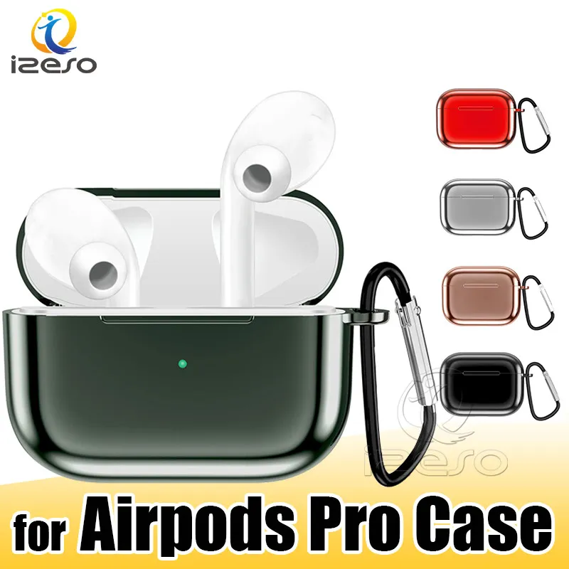 قضية سماعة كهربائية للأغذية AIRPODS PRO AIR PODS 3 سماعات اكسسوارات واقية غطاء واقية مع ربط المشبك Izeso