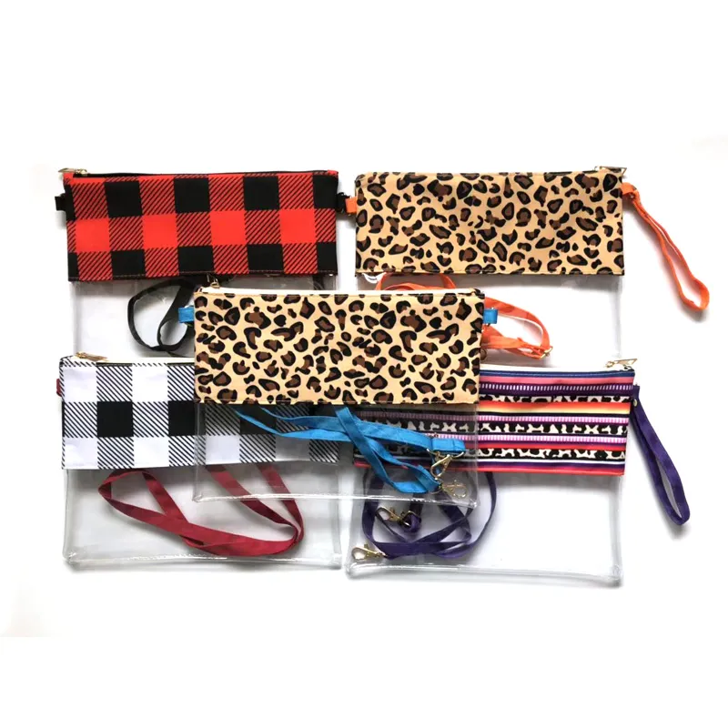 고품질 5 스타일 도매 개인 새로운 뜨거운 판매 크로스 바디 지갑 지갑 모노그램 경기장 클리어 가방 LX1446