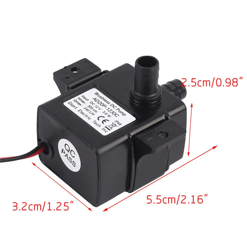 Ultra-quiet Mini Water Pump DC 12V 4.8W 240L H Micro Brushless Water Pump Waterproof Submersible Fountain Aquarium Circulating3