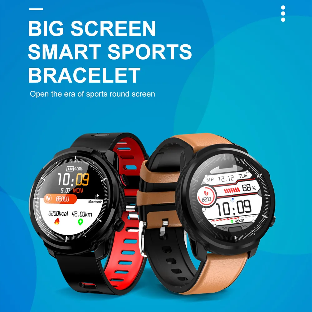 Men L5 plus Smartwatch IP68 Waterproof Full Touch Screen Long Standby Smart watch Bracelet Heart Rate Wristband PK honor watch