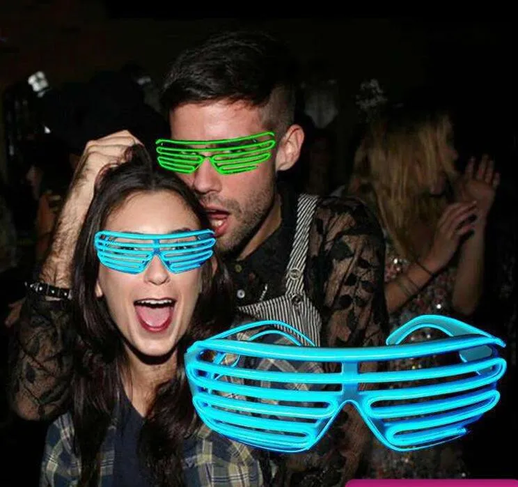 Neon Party Gafas Luminosas EL Wire Neon LED Gafas De Sol Light Up