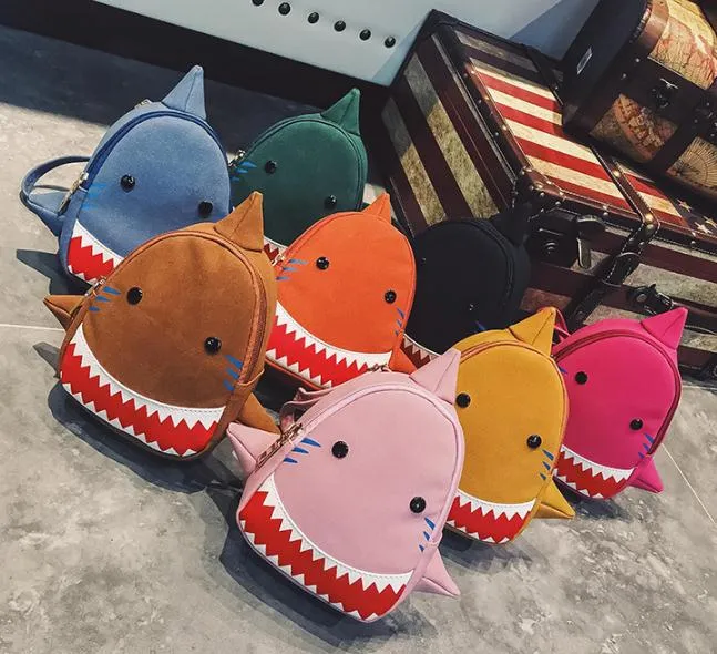 Nuovo zaino per bambini piccolo squalo maschio e femmina borse per la scuola dei cartoni animati zaino per bambini borsa per bambini