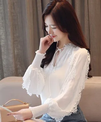 Ruffle chiffon Blouse – L'AUBE BLANC