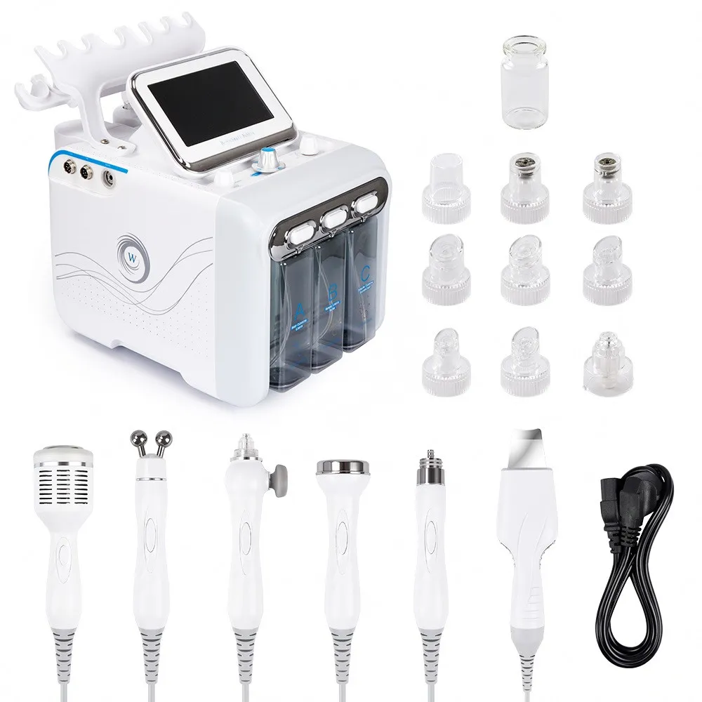 6in1 Hydrofacial Cleaner Dermabrasion Hydro Peeling H2 o2 Омоложение кожи Подтяжка лица Машина для удаления угрей Микродермабразия