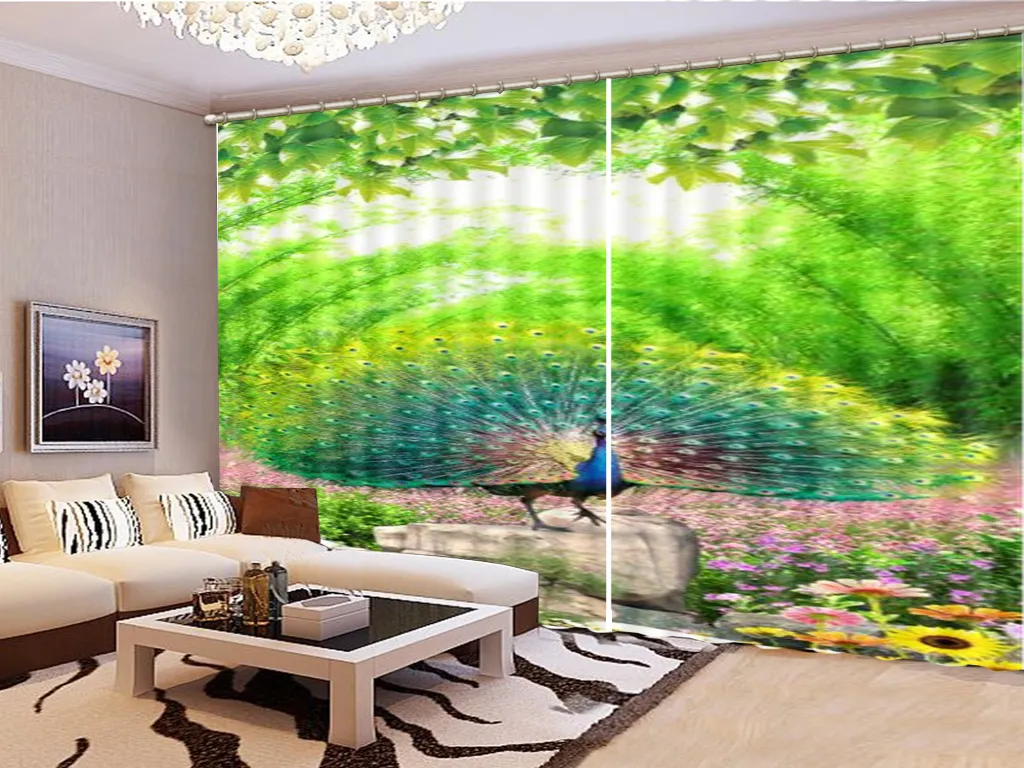 激安 購入 Wholesaleカーテンファンタジーフォレージ美しい孔雀オープン3d動物のカーテン絶妙なスーペリアのインテリアカーテンを 380 限定でセール価格 Kyoderdesign Com