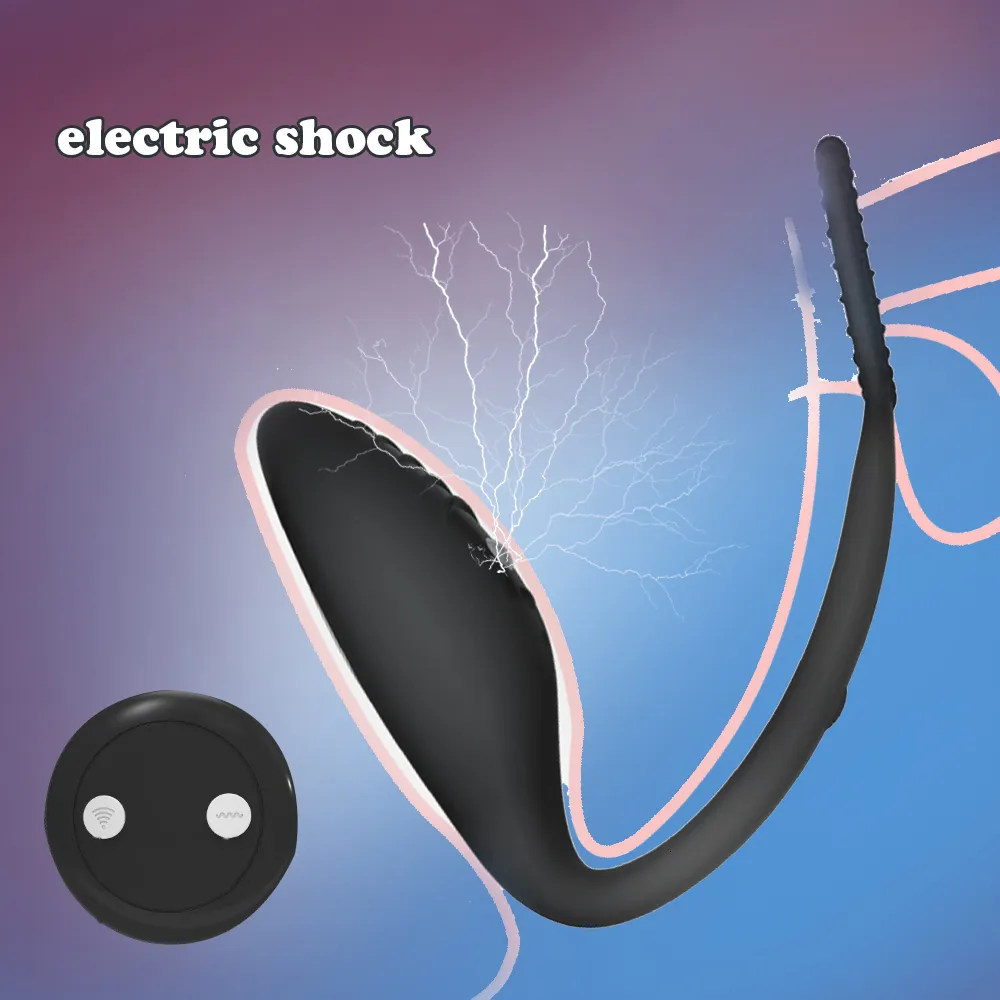 Electric Shock Anal Vibrator For Male Prostate Massage 10m Remote Control Butt Plug Butt Massage 