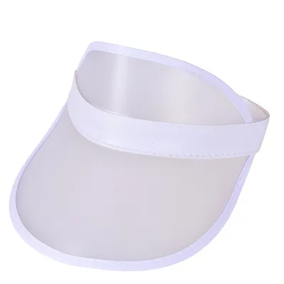 Sun visor sunvisor party hat clear plastic cap transparent pvc sun hats  sunscreen hat Tennis Beach elastic hats YD0103