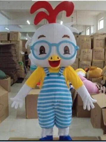 Costume Da Pollo Per Bambini - Tuta Intera Con Cappuccio A Testa Di Gallo - 2