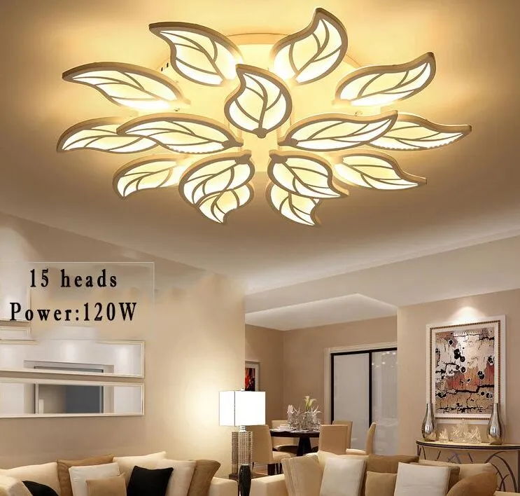 Moderne LED-plafondverlichting voor levende studie slaapkamer decoratie plafondlamp armaturen bladvorm AC 90-265V myy