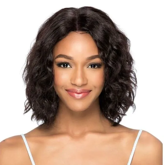 Novo penteado curto bob onda peruca brasileira da mulher cabelo Africano Americano simulação cabelo humano bob encaracolado peruca em estoque